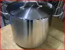stock pot - Stainless Steel / HD - 20qt - w/cover - 11"/12"h - Update / SPS20 - induction ready - N