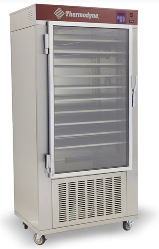 food warmer - COOK n CHILL - floor model - 10 shelf - Thermodyne / 1500-DP - 1 glass front doors / solid back - casters - 1ph/208/52a/10688w - U