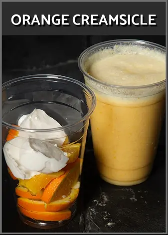smoothie - 20oz cup / lid - ORANGE CREAMSICLE - frozen - PLU / 3124