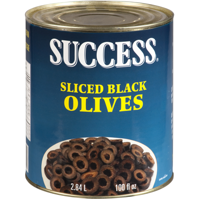 BLACK OLIVES - sliced - Success - 2.84L can - case/6