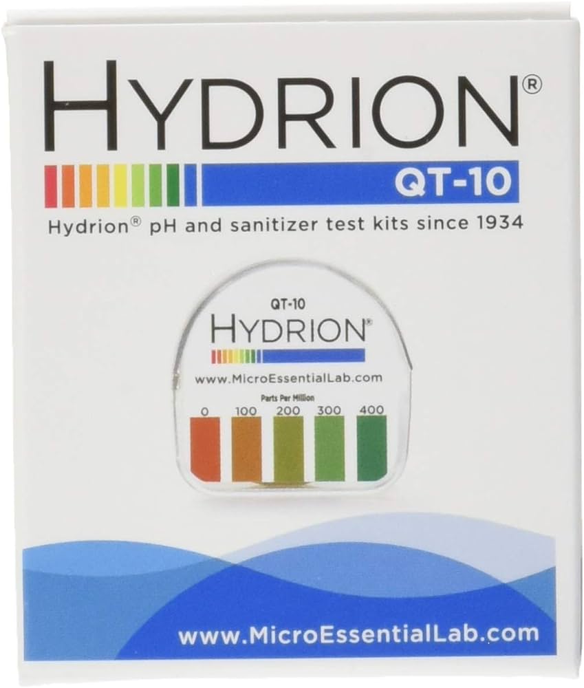 TEST STRIPS - dish washer chemical sanitizer - QUAT - roll / 100 - QT10
