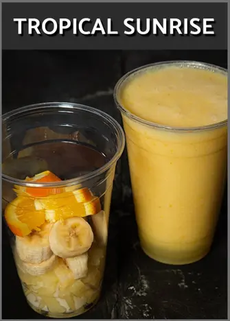 smoothie - 20oz cup / lid - TROPICAL SUNRISE - frozen - PLU / 3110