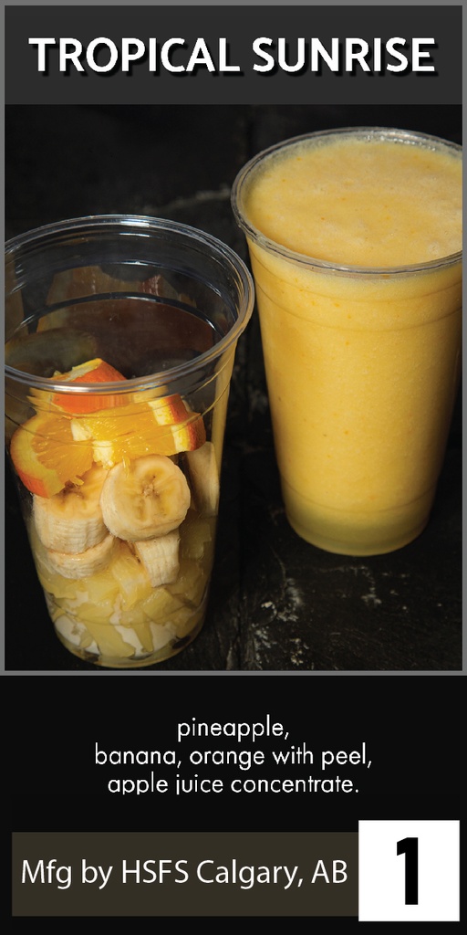 smoothie - 20oz cup / lid - TROPICAL SUNRISE - frozen - PLU / 3110