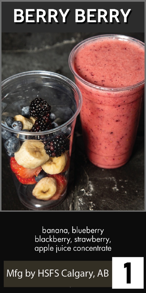 smoothie - 20oz cup / lid - BERRY BERRY - frozen - PLU-3104