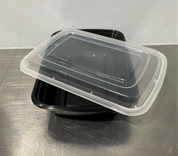 plastic container - RECTANGLE - 28oz - T-28 - PCM - base + lid - sleeve/50