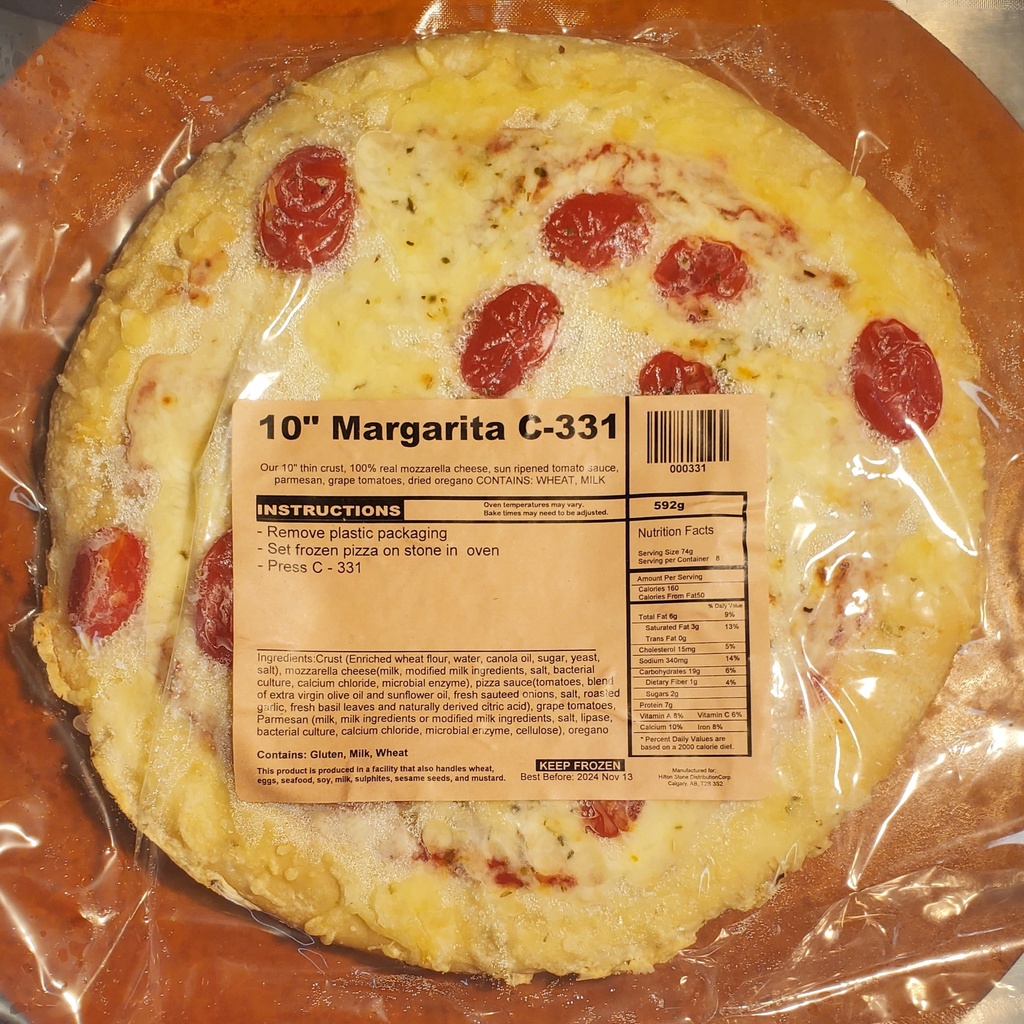 FB - pizza - frozen - 10" - OC - Margherita - ea