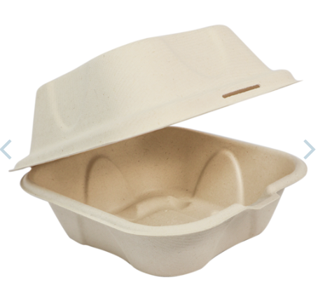 clam shell / hinged lid - compost / SC- 1-comp - 6" x 6" - cs/500 - SP