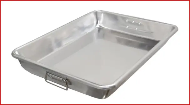 baking / roasting pan - aluminum - 18"/26"/3.5" - with handles - heavy duty - 2.0 mm / 12ga - U