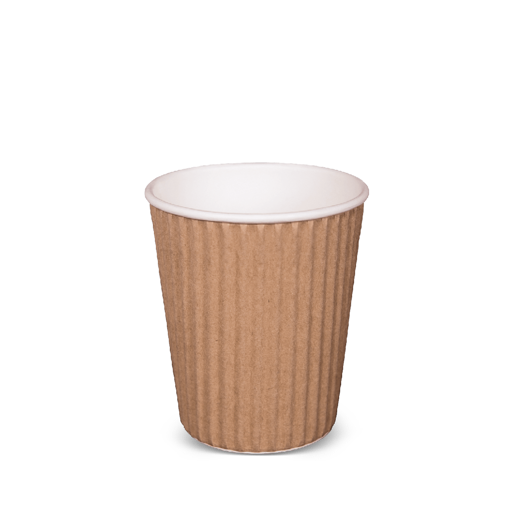 coffee cup - 12oz - paper / kraft / ripple - Datpak - cs/1000