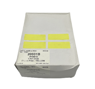 label - 3.5  x 1.3 -  GF HOT PIZZA - yellow - 18/sheet - 500/box
