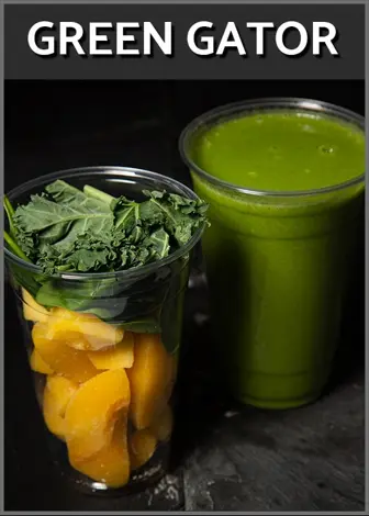 smoothie - 20oz cup / lid - GREEN GATOR - frozen - PLU / 3107