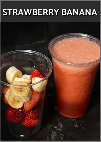 smoothie - 20oz cup / lid - STRAWBERRY BANANA - frozen - PLU / 3113