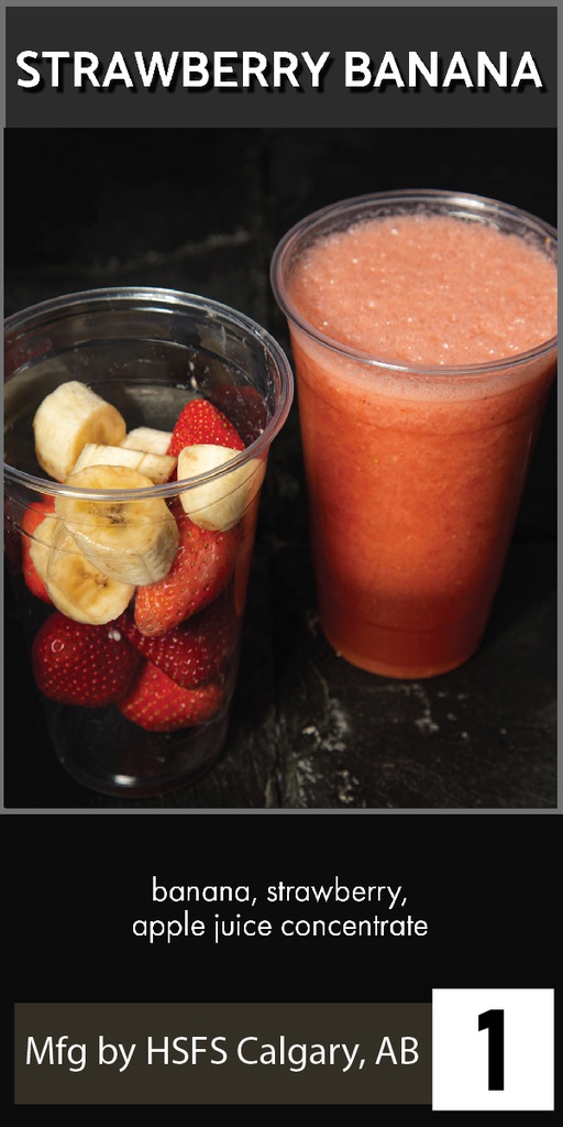 smoothie - 20oz cup / lid - STRAWBERRY BANANA - frozen - PLU / 3113