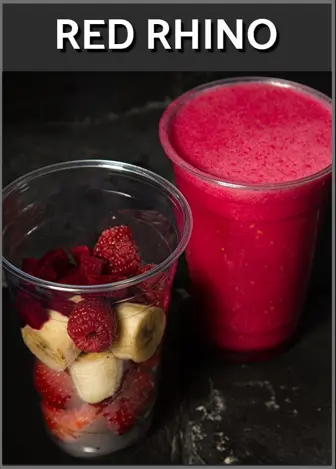 smoothie - 20oz cup / lid - RED RHINO - frozen - PLU / 3116