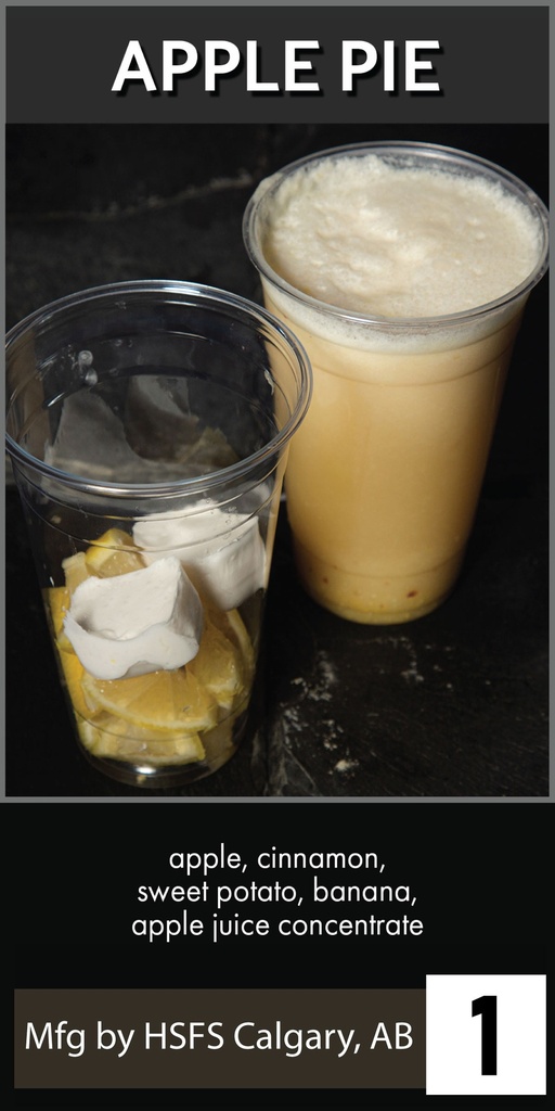 smoothie - 20oz cup / lid - APPLE PIE - frozen - PLU / 3122