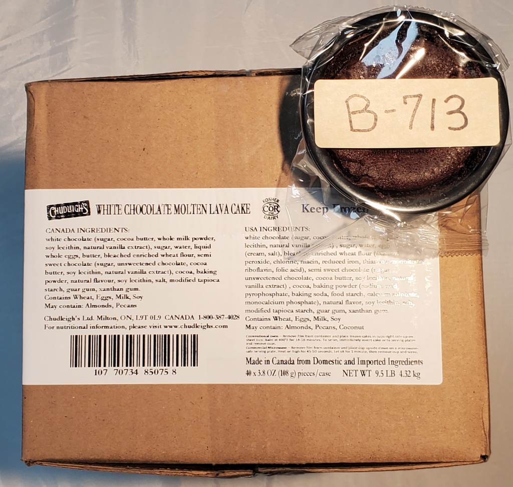 **TO BE DISCONTINUED** - Cake - White Chocolate Lava - Chudleigh's - 108g - 40/case