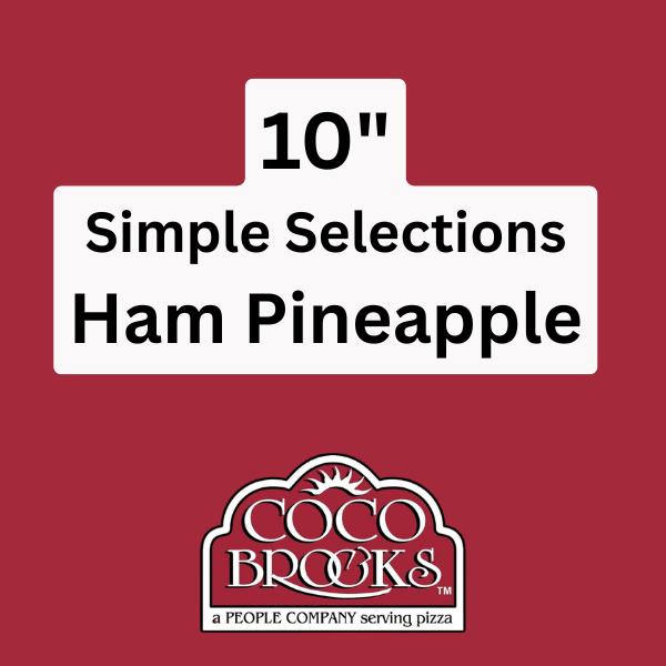 Pizza - 10" - Frozen - Warehouse Pack - Simple Selections - Ham Pineapple - case/5