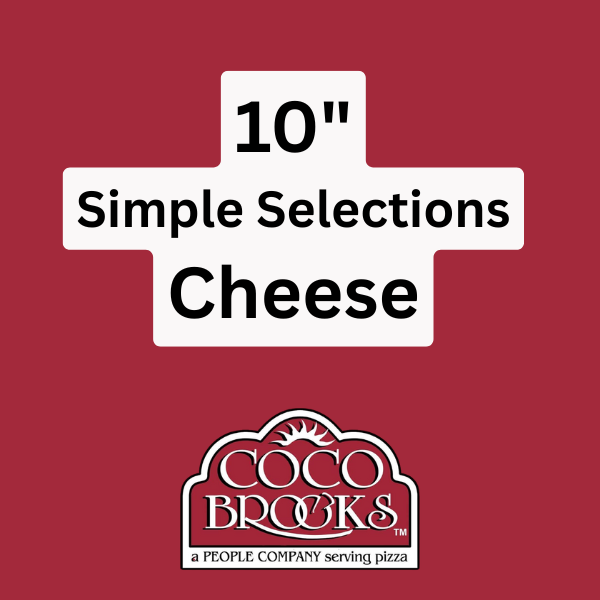 Pizza - 10" - Frozen - Warehouse Pack - Simple Selections - Cheese - case/5