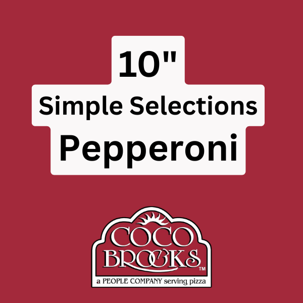 Pizza - 10" - Frozen - Warehouse Pack - Simple Selections - Pepperoni - case/5