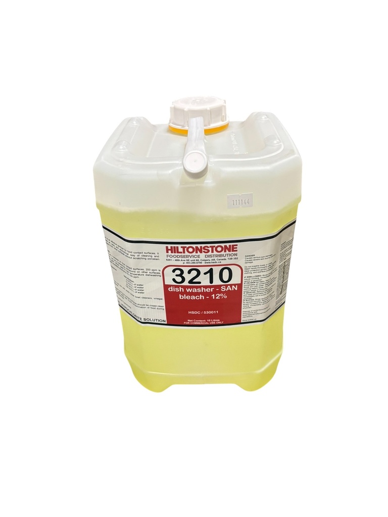 dish washer - chemical - SANITIZER / 3210 - bleach / 12% - Jug / 10 L