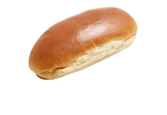 hot dog bun - Brioche - 8" top slice - bag/6 (Calgary Italian Bakery)