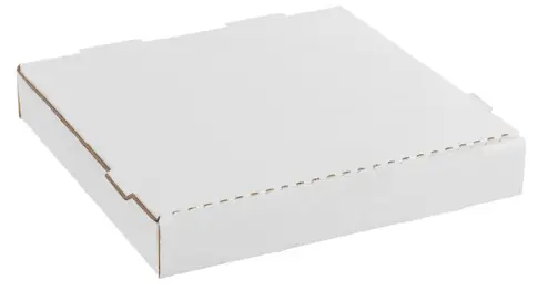 pizza box - 14"/1.75" - no print - WHITE out / kraft in - B Flute - bundle/50 - SPL