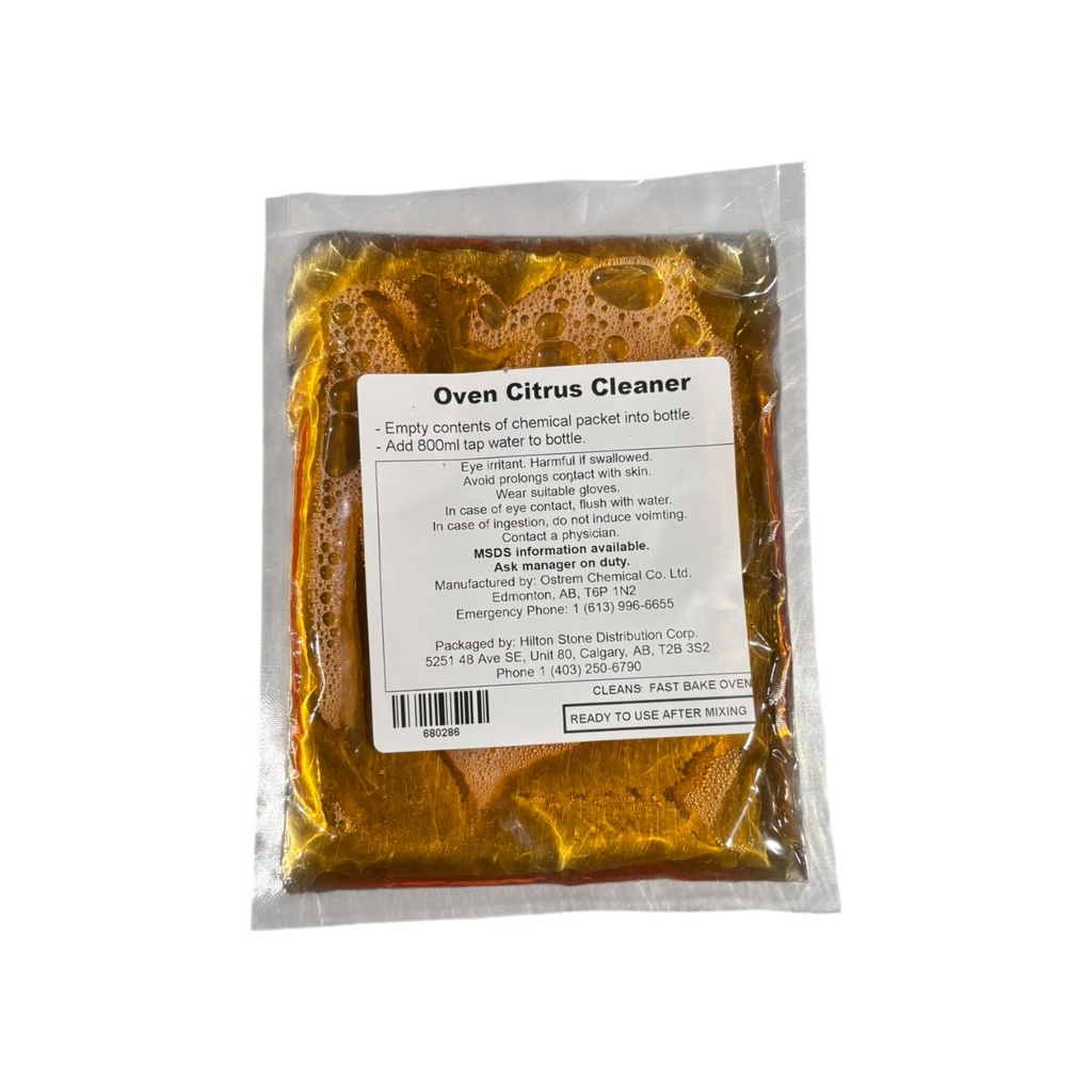 OVEN CLEANER - Spray Bottle REFILL (add water) - inside fast bake oven - CONCENTRATE Citrus - 200ml -pouch