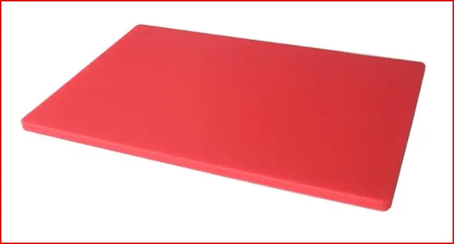 cutting board - hdpe - RED - 12"/18"/0.5" - U