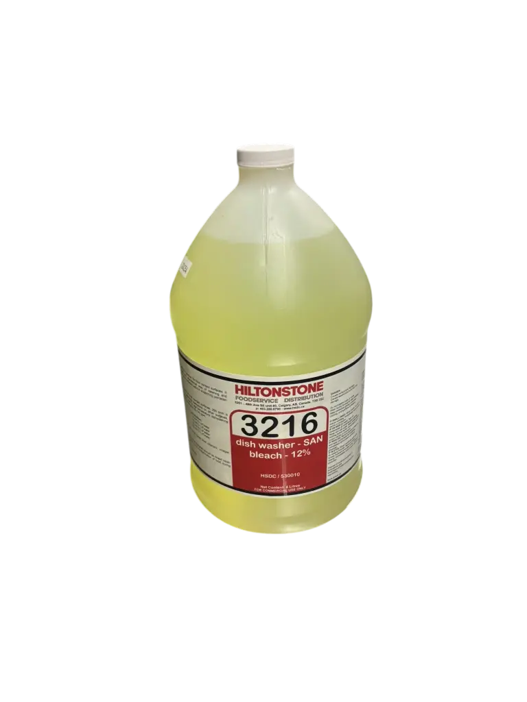 dish washer - chemical - SANITIZER / 3216 - bleach / 12% - jug/4L