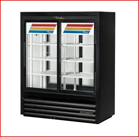 [801603-N-s/n-4243] gdm - COOLER - 2 door - 40" - True / 41CPT-48-HC-LD - PASS THRU - black cabinet - 8 shelf - casters - 115/4.3a/495w - N